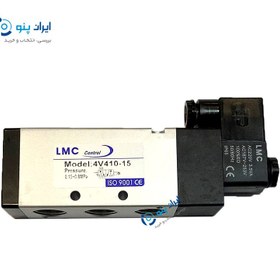 تصویر شیر برقی 2-5 1/2 تک بوبین ال ام سی 24 ولت 4V410-15 LMC 