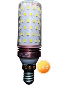 تصویر لامپ لوستری سانلکس 16 وات تراکم 84 دیود SDM - سه حالته / E14 SMD E14 Lamp 84D