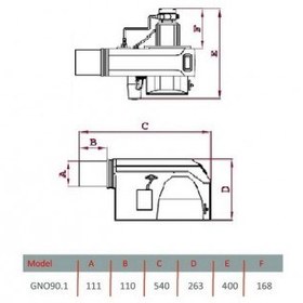 تصویر مشعل گازوئيل سوز گرم ایران مدل GNO 90/1 