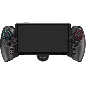 تصویر دسته بازی بلوتوثی IPega PG 9777 PG-9777 Retractable Gamepad Controller for Nintendo Switch/ Switch OLED Joystick Touch Control With RGB Lights