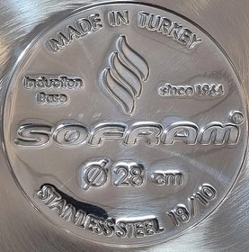 تصویر تابه تکدسته استیل سوفرام ترک مدل سافت سایز ۲۸ Sofram Turkey Single Handle Steel Pan Soft Model Size 28