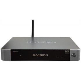 تصویر گیرنده دیجیتال و اسمارت باکس ایکس ویژن X.Vision Hybrid Smart Box XSMT-220K+Plus/DVB-T2