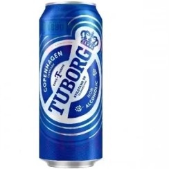 تصویر آبجو بدون الکل توبورگ Tuborg حاوی ویتامین های گروه B، ویتامین 500 میل 