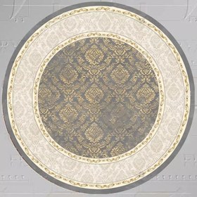 تصویر فرشینه گرد طرحدار 