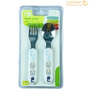 تصویر قاشق و چنگال استیل طرح زرافه مادرکر MotherCare baby Spoon and fork code:701570