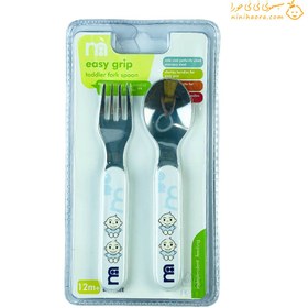 تصویر قاشق و چنگال استیل طرح زرافه مادرکر MotherCare baby Spoon and fork code:701570