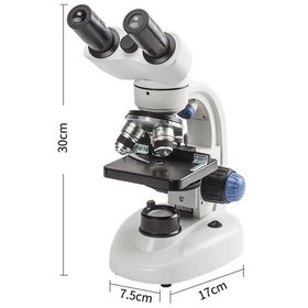 تصویر میکروسکوپ دو چشمی 1000X برابر برقی آکرومات با کیف حمل 