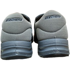 تصویر کفش راحتی مردانه سایز بزرگ پا طبی مدل (skechers)|سایز 44-48|تزریق|کشی|طوسی 