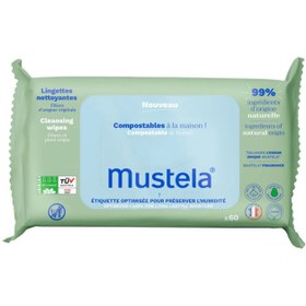 تصویر دستمال مرطوب کودک بسته 60 عددی موستلا Mustela Wipes 60 Pcs