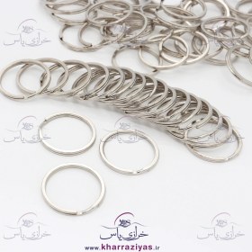 تصویر حلقه جاسوئیچی خارجی اعلا نقره ای 2/5 سانت (بسته 10 عددی) 