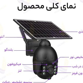 تصویر دوربین مینی اسپید دام سولار خورشیدی سیمکارتی UBOX UBOX SIM card mini speed dome solar camera