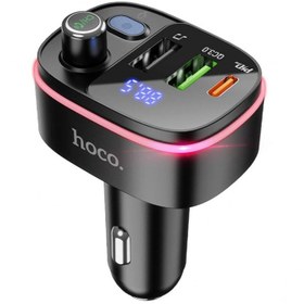 تصویر شارژر فندکی سریع و FM پلیر هوکو HOCO Car charger Fast PD20W+QC3.0 BT FM transmitter E62 