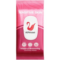 تصویر دستمال آرایش پاک کن پری بیوتیک و بدون عطر نیوساد دستمال آرایش پاک کن پری بیوتیک و بدون عطر ۴۰ برگی Sensitive – کپ دار