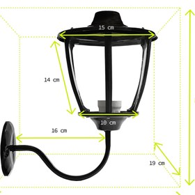 تصویر چراغ حیاطی و پارکی دیواری فلزی مدل W-1UC 