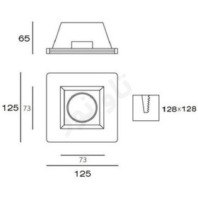 تصویر هالوژن گچی مدل فیوری Single Square