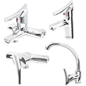 تصویر ست شیرآلات طهورا مدل کیان کروم Tahora Kian Chrome Set Faucets