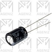 تصویر CAP 10UF 35V GREEN خازن الکترولیت دیپ CAP 10UF 35V GREEN