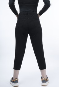 تصویر شلوار کتان مام استایل مشکی Mom-style-pants-black