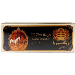 تصویر چای کیسه ای ویکتوریا بسته 25 عددی 