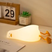 تصویر چراغ خواب سیلیکونی اتاق کودک طرح اردک تنبل 