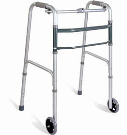 تصویر واکر چرخدار CA811L-5 مداپ Almuminum one button folding Walker with 5 wheels CA811L-5 MEDUP