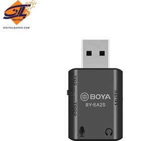 تصویر کارت صدا اکسترنال بویا مدل BY-EA2S BOYA BY-EA2S USB SOUND ADAPTER