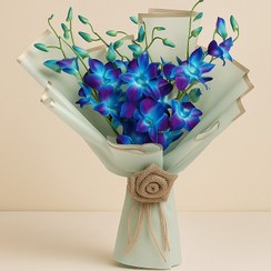 تصویر دسته گل ارکیده آبی کد9 (امارات) 