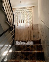 تصویر پرده مکرومه بافی طرح شاخسار 