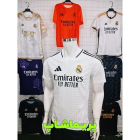 تصویر کیت اول رئال مادرید 2025 طرح هواداری کیفیت +A تایلندی - S Real Madrid 2025 first kit, fan design, Thai quality A+