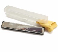 تصویر سازدهنی فلزی 24 حفره ای یومچی رنگبندی طلایی و نقره ای - نقره ای harmonica