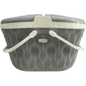 تصویر سبد پیک نیک هوم کت مدل فلورا کد 3115 - کرم روشن 