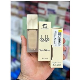 تصویر Live Alive l.a double cover Vegan Foundation کرم پودر پوششی وگن شیشه ای ال ای 358 