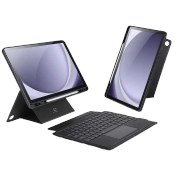 تصویر کاور کیبورد دار تبلت سامسونگ Galaxy Tab A9 Plus با موس پد وایرلس 