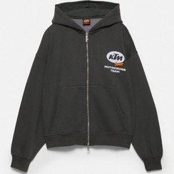 تصویر هودی زیپ دار KTM x STWD زنانه مشکی کمرنگ پل اند بیر 