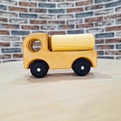 تصویر کامیون تانکر چوبی مدل مینی Mini wooden truck