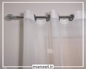 تصویر پرده پانچ حریر سفید شاین 