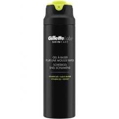 تصویر ژل اصلاح ژیلت Gillette مشکی سری Labs حاوی ویتامین B5 حجم ۱۹۸ میل GILLETTE SKIN CARE SCHEERGEL SNEL SCHUIMEND 198MIL