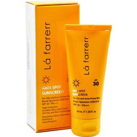 تصویر کرم ضد آفتاب لافارر SPF30 مخصوص پوست چرب ۴۰ میلی لیتر 
