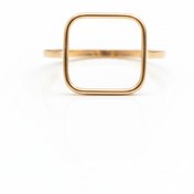 تصویر انگشتر مینیمال مربع هندسی 