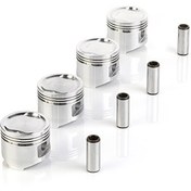 تصویر بسته 4 عددی پیستون پراید STD با ملحقات کامل با رینگ TP گژن پین عظام 