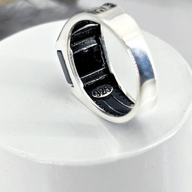 تصویر انگشتر نقره مردانه مدل ورساچ 