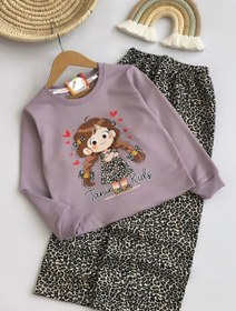 تصویر بلوز و شلوار مدل دختر ناز کد ۰۶ - قهوه ای / سایز۴۵ 