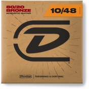 تصویر سیم گیتار آکوستیک Dunlop 80/20 Bronze Acoustic Guitar Strings 10-48 