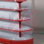 تصویر قفسه دوطرفه فروشگاهی پایه وسط 