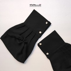 تصویر ساق دست کرپ حریر مشکی با کیفیت و با دوام 