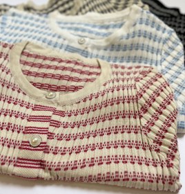 تصویر بافت یقه گرد فری سایز تا ۴۶ 