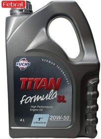 تصویر روغن موتور خودرو فوکس مدل Titan 20w-50 Formulal SL حجم ۴ لیتر 