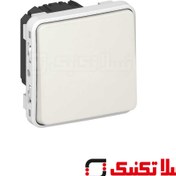 تصویر کليد تک پل تبديل توکار سفيد بدون کادر لگراند Plexo IP 55 