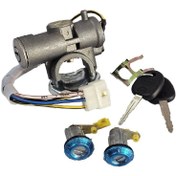 تصویر ست کامل قفل ها و سوئیچ استارت مزدا وانت 