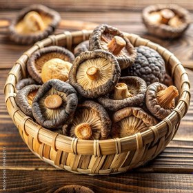 تصویر قارچ شیتاکه ژاپنی خشک بسته نیم کیلویی shiitake mushroom dried